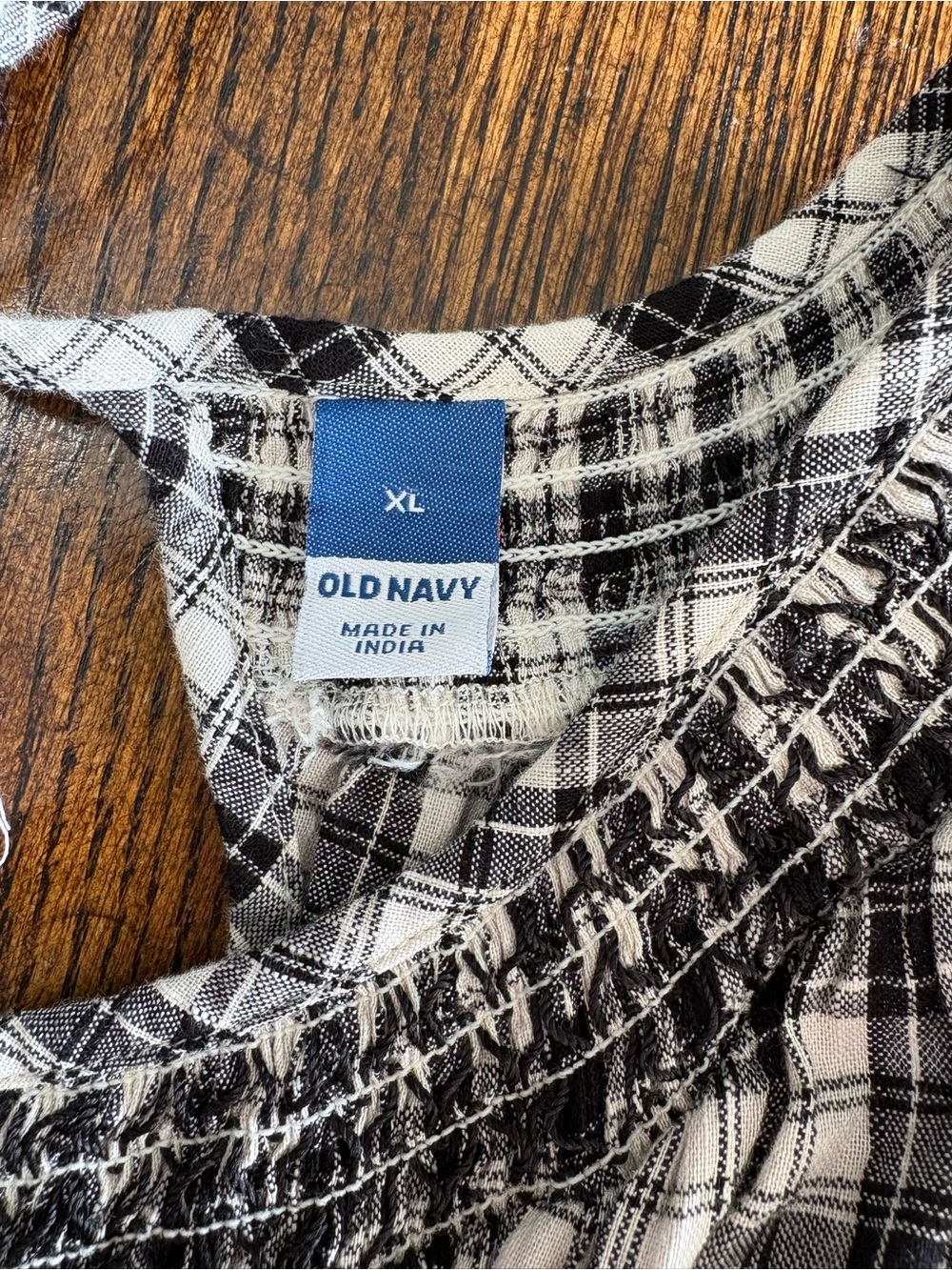 Old Navy Plaid Puff Sleeve Smocked Midi Swing Dress Size XL Cottagecore Peasant - Picture 13 of 16